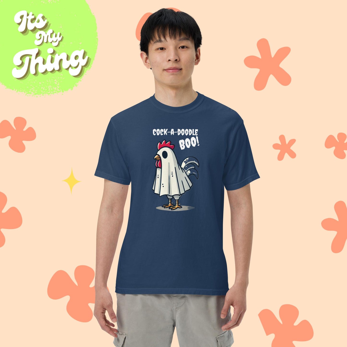 Cock-a-doodle Boo! Unisex garment-dyed heavyweight t-shirt