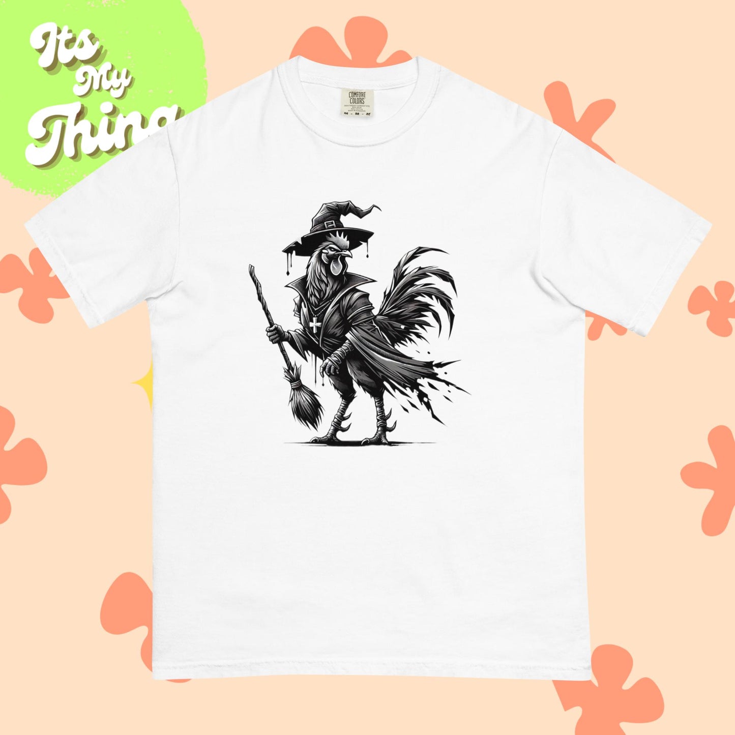 Warlock Rooster Unisex garment-dyed heavyweight t-shirt