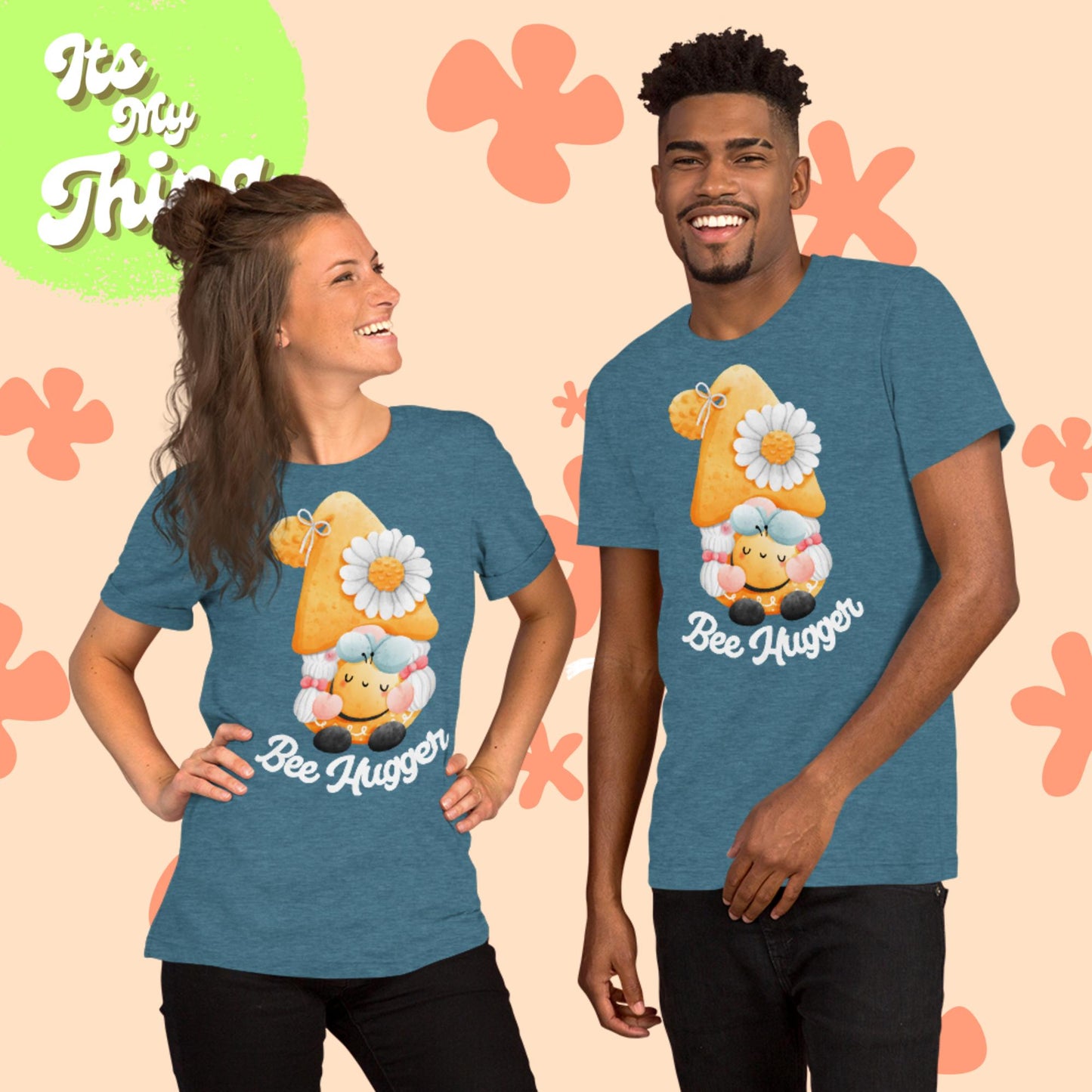 Bee Hugger Gnome Unisex t-shirt (White Lettering)