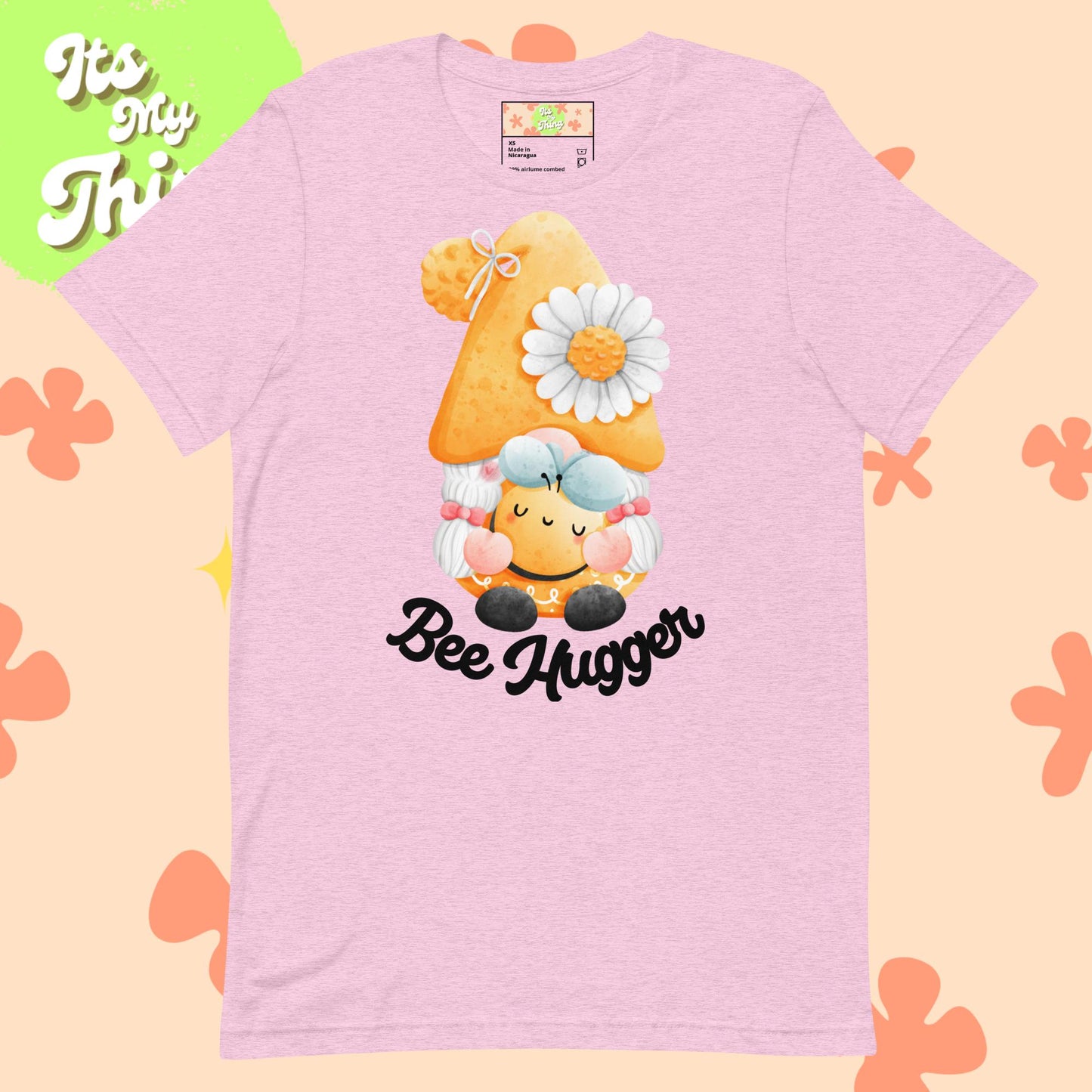 Bee Hugger Unisex t-shirt Black Lettering